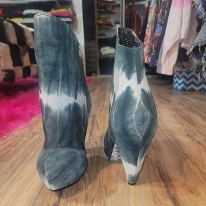 Irregular Choice Blue/Green Anna Bell Trolley Tie-Dye Bootie